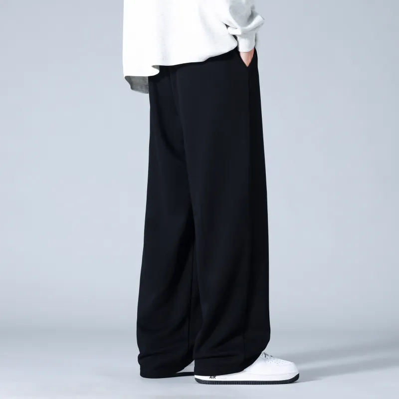 BENGEN Casual Pants Unisex Black-1