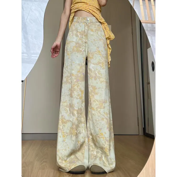 BENGEN Jeans Unisex Yellow-2