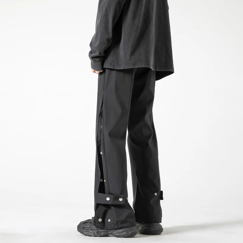 BENGEN Casual Pants Unisex Black-3