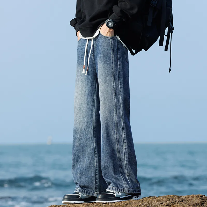 BENGEN Jeans Unisex Vintage Blue-24