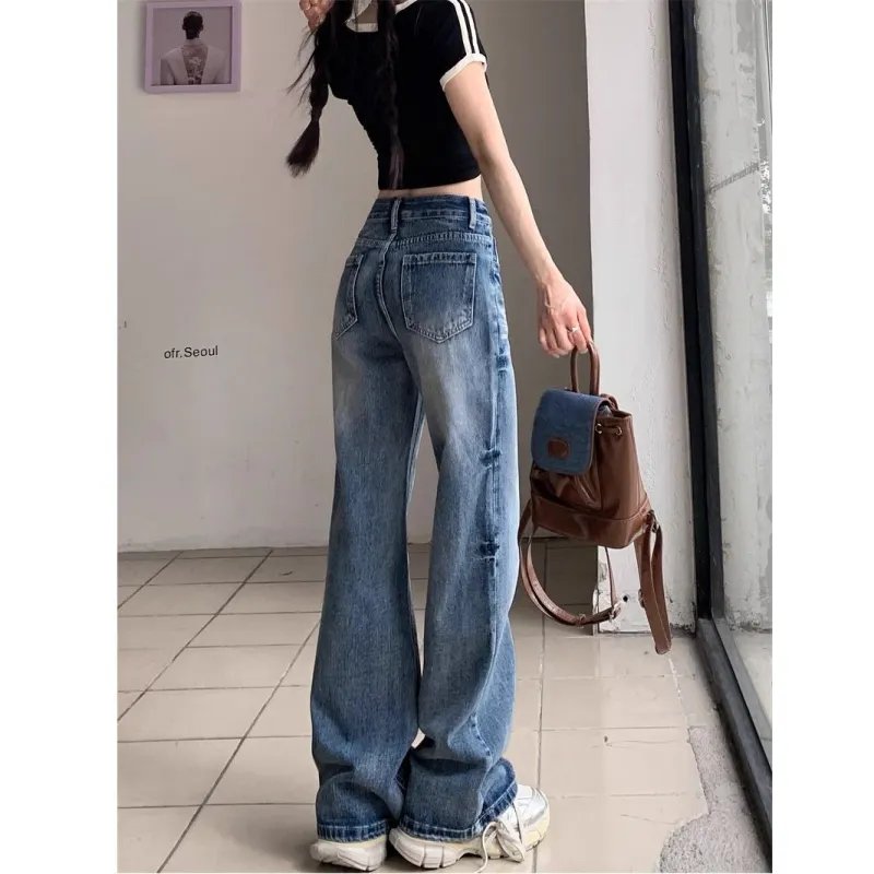 BENGEN Jeans Women's Vintage Blue-3