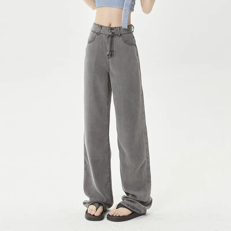 BENGIN Jeans Women's Black Gray-5