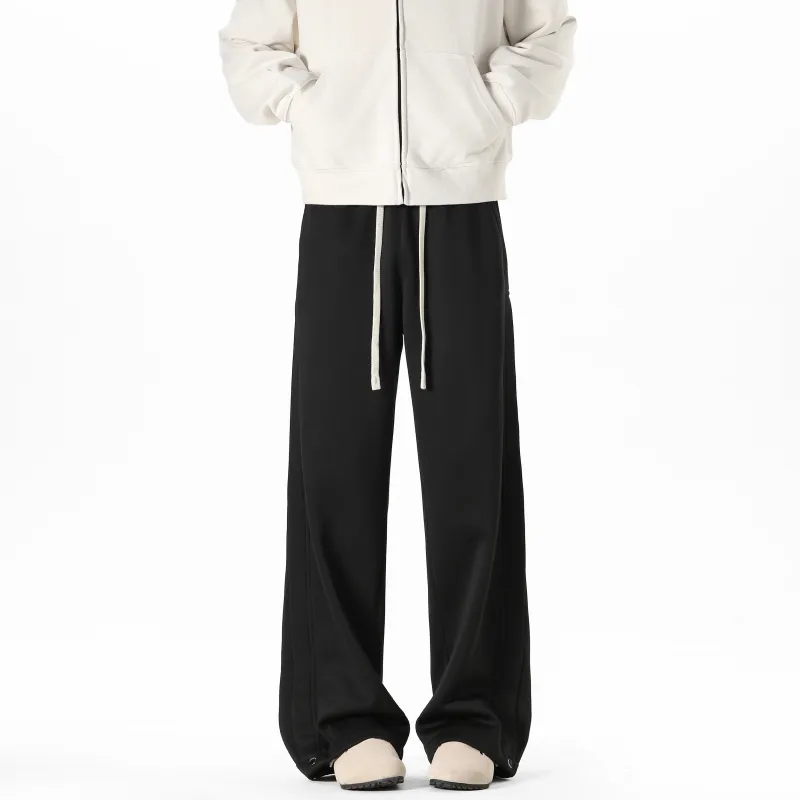 BENGEN Casual Pants Unisex White Heather Gray-8