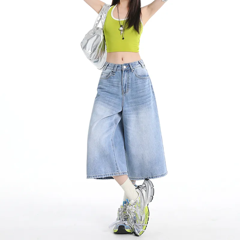 BENGEN Denim Shorts Women's-4