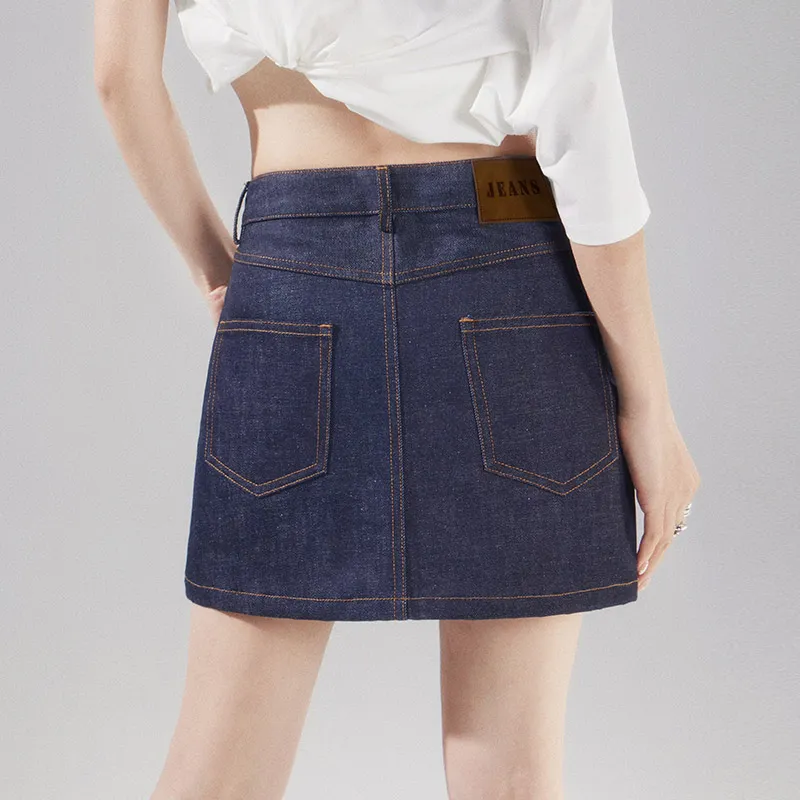 BENGEN Denim Short Skirts Women's-1