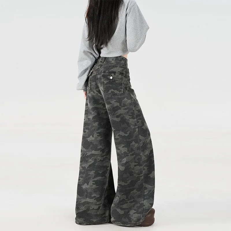 BENGEN Jeans Women's Camouflage-4