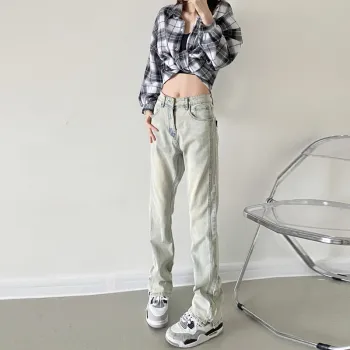 BENGEN Jeans Unisex Yellow Mud