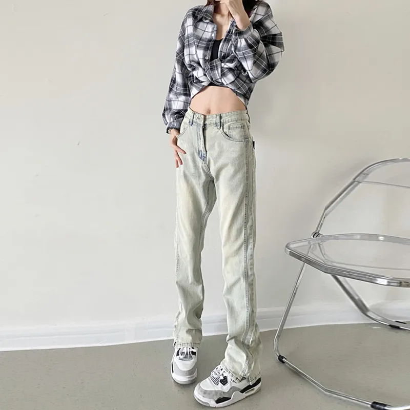 BENGEN Jeans Unisex Yellow Mud-0