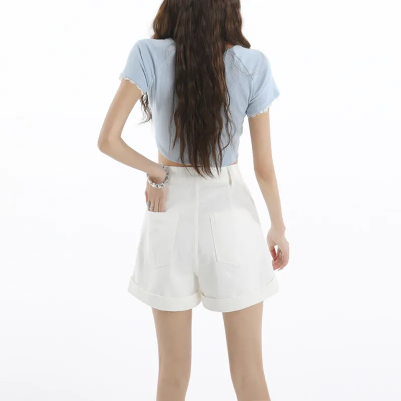 BENGEN Denim Shorts Women's-1