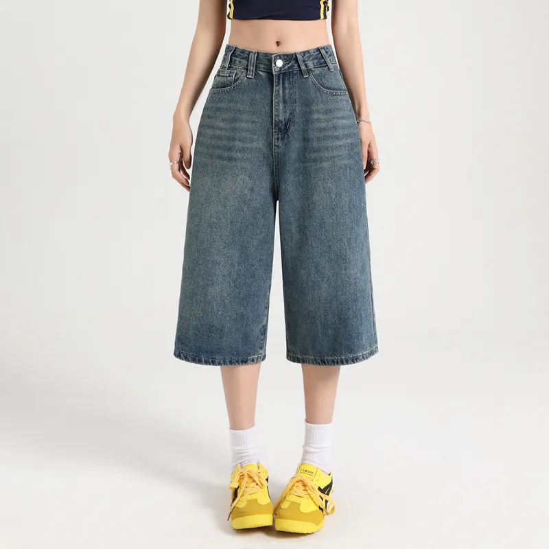 BENGEN Denim Shorts Women's-4