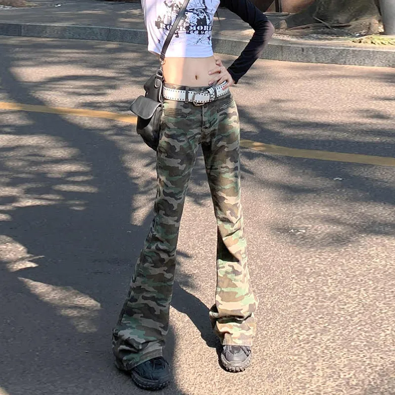 BENGEN Jeans Women's Camouflage-4