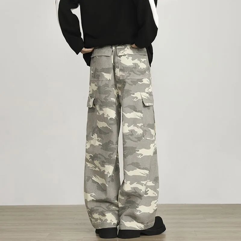 BENGEN Jeans Unisex Camouflage Apricot-3