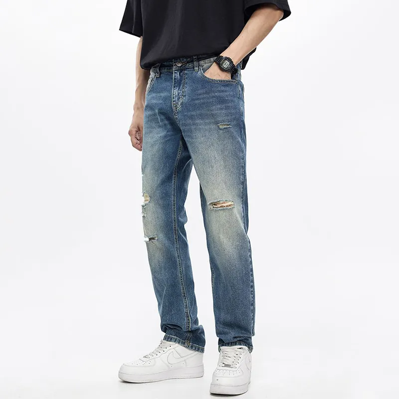 BENGEN Jeans Unisex Vintage Blue-3