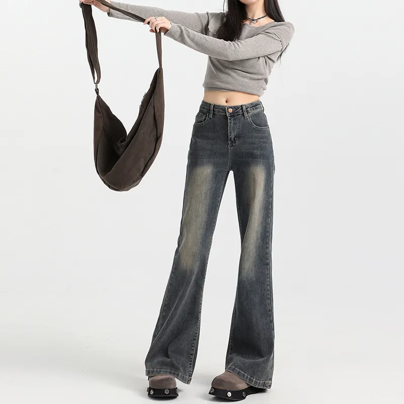 BENGEN Jeans Women's Vintage Blue-45