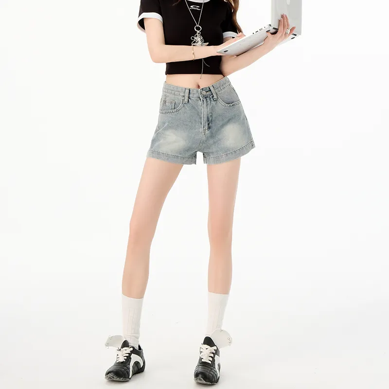 BENGEN Denim Shorts Women's-8