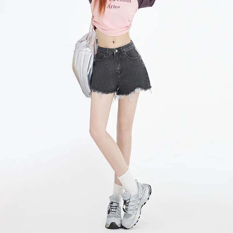 BENGEN Denim Shorts Women's-4