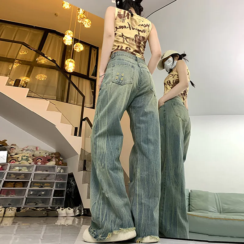 BENGEN Jeans Women's Vintage Blue-5
