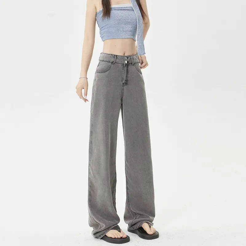 BENGIN Jeans Women's Black Gray-4