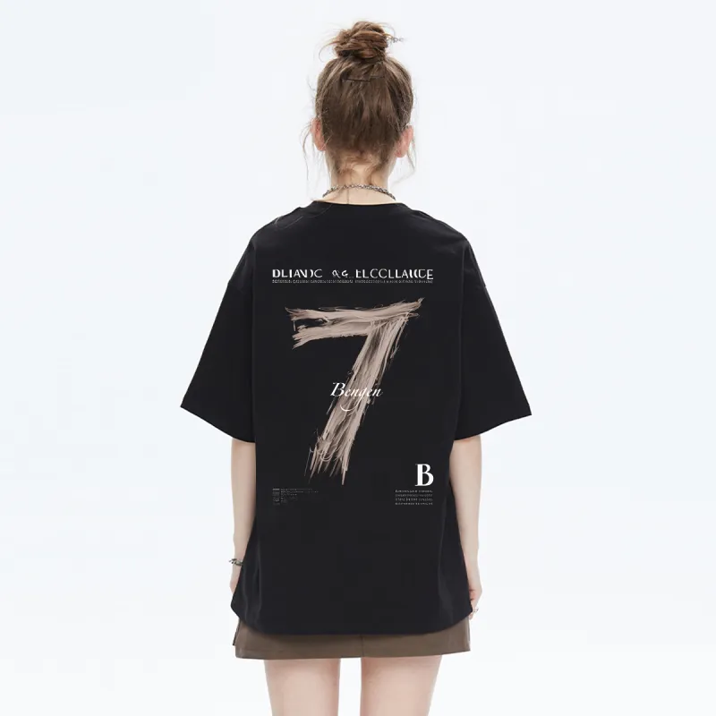 BENGEN Drop Shoulder Sleeve T Shirt Women's-9