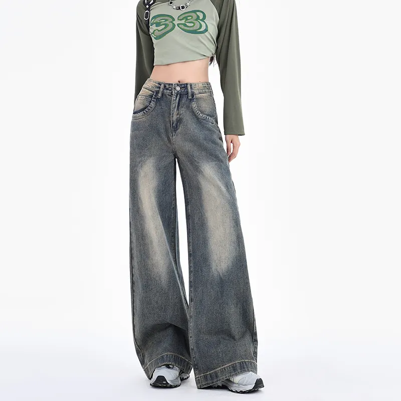 BENGEN Jeans Women's Vintage Blue-0
