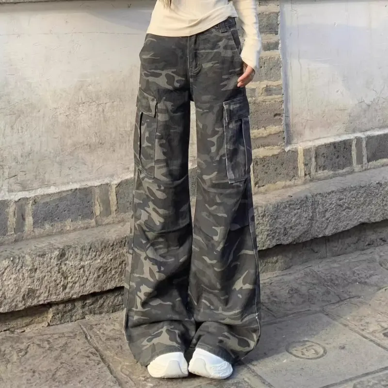 BENGEN Jeans Women's Camouflage-1