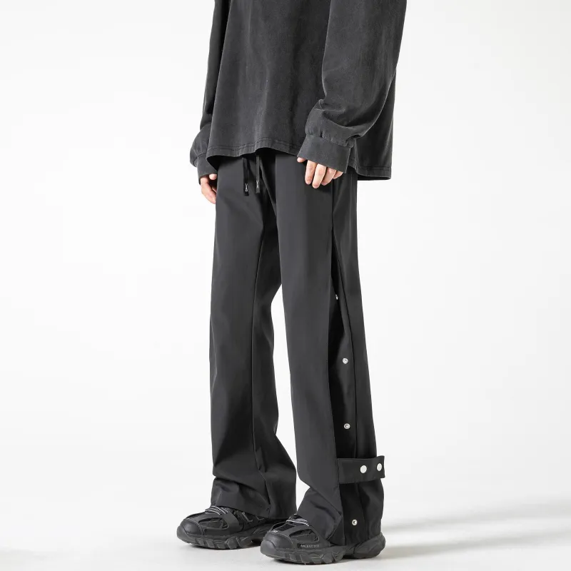 BENGEN Casual Pants Unisex Black-4