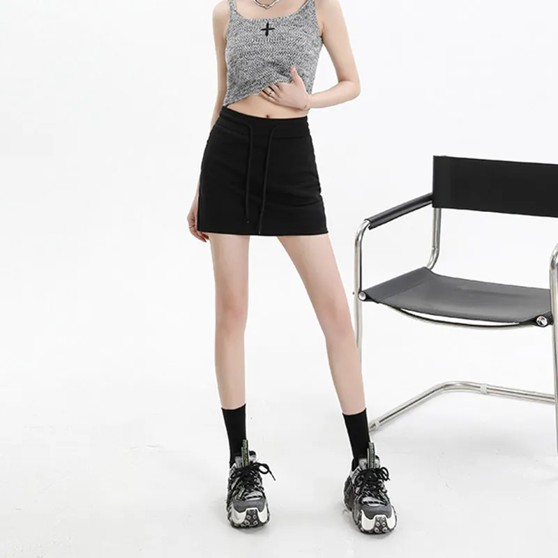 BENGEN Sweet And Spicy Drawstring Sports Casual Short Skirts Women's-15