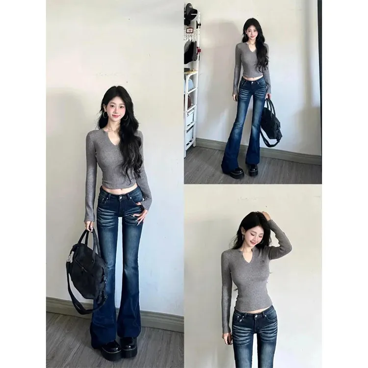 BENGEN Jeans Women's Nostalgic Blue-8