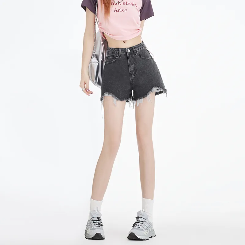 BENGEN Denim Shorts Women's-3