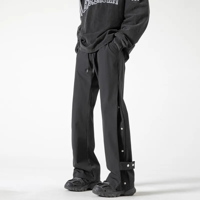 BENGEN Casual Pants Unisex Black-5