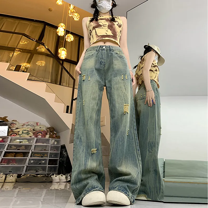 BENGEN Jeans Women's Vintage Blue-1