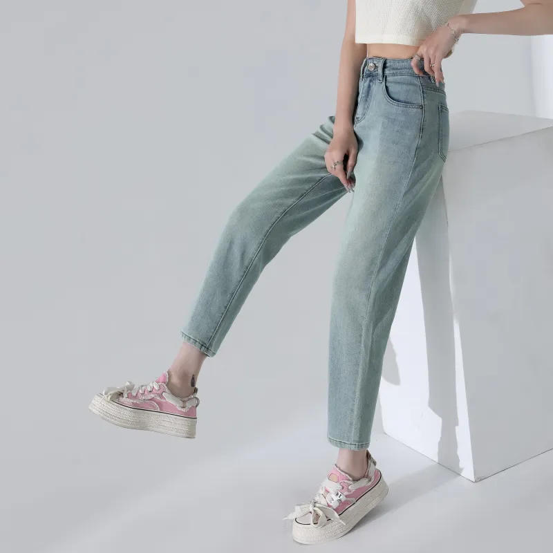 BENGEN Jeans Women's Light Emerald Green-7