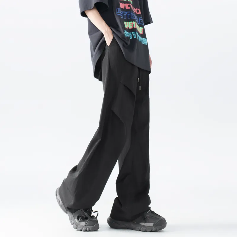 BENGEN Casual Pants Unisex Black-2