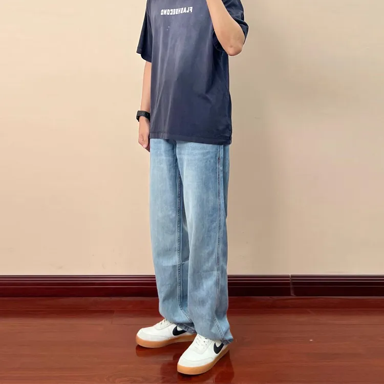 BENGEN Jeans Unisex Blue-1