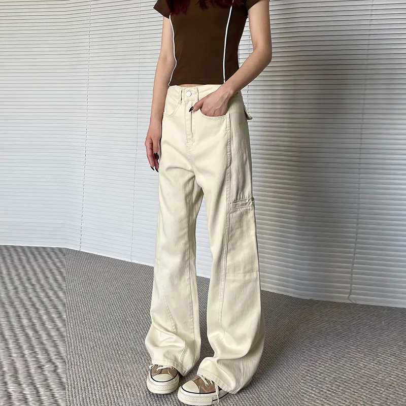 BENGEN Casual Pants Women's Apricot Pants-1