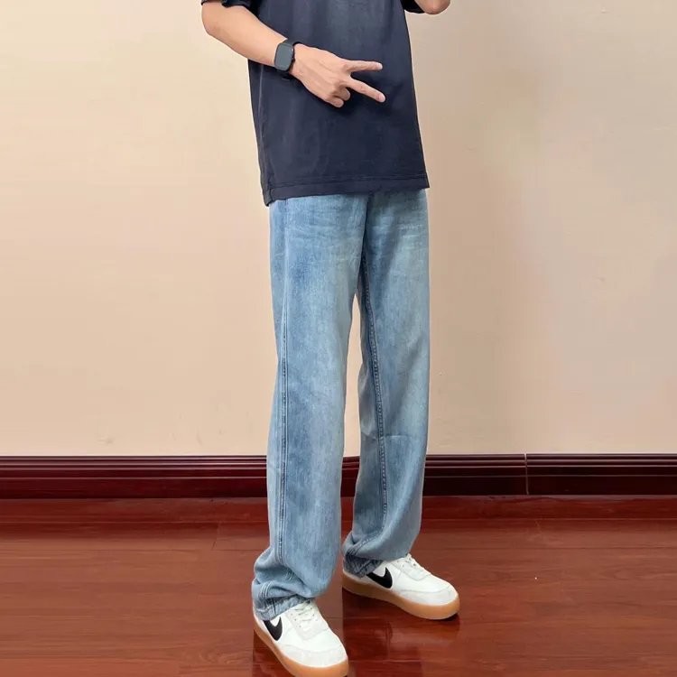 BENGEN Jeans Unisex Blue-4