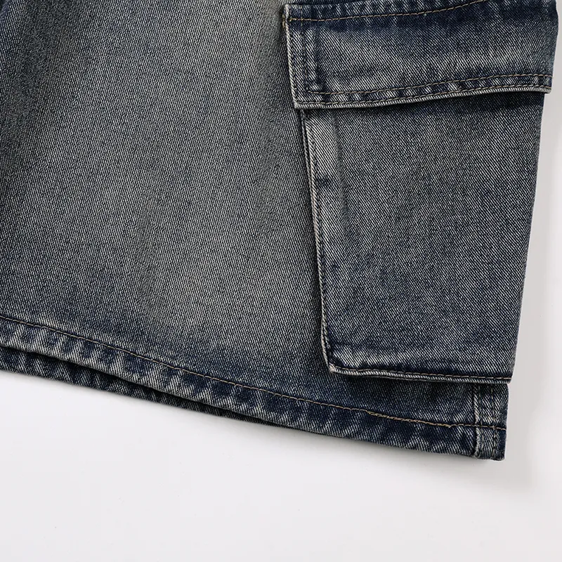 BENGEN Denim Shorts Unisex-2