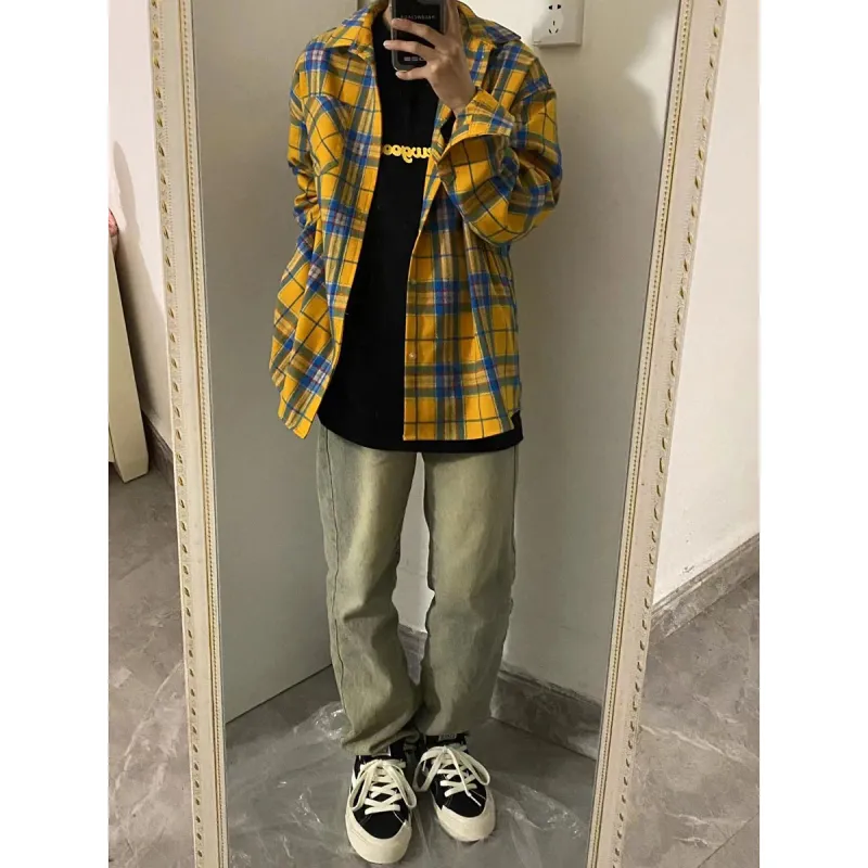 BENGEN Shirts Unisex Yellow-5