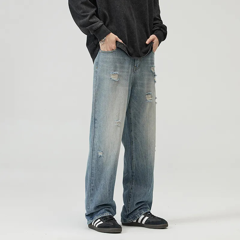 BENGEN Jeans Unisex Vintage Blue-3