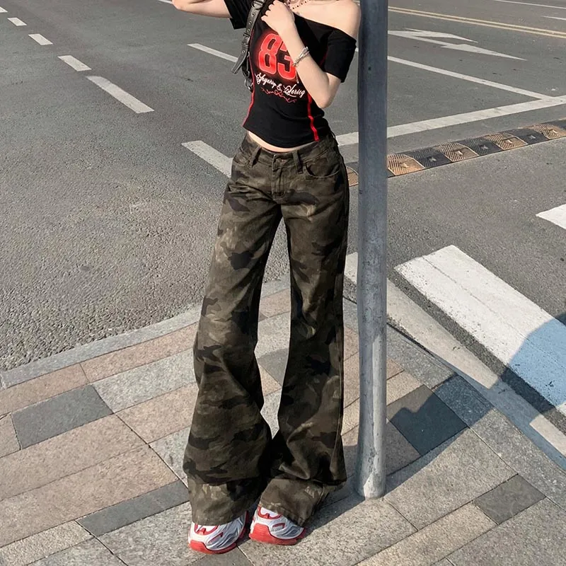 BENGEN Jeans Women's Camouflage-3