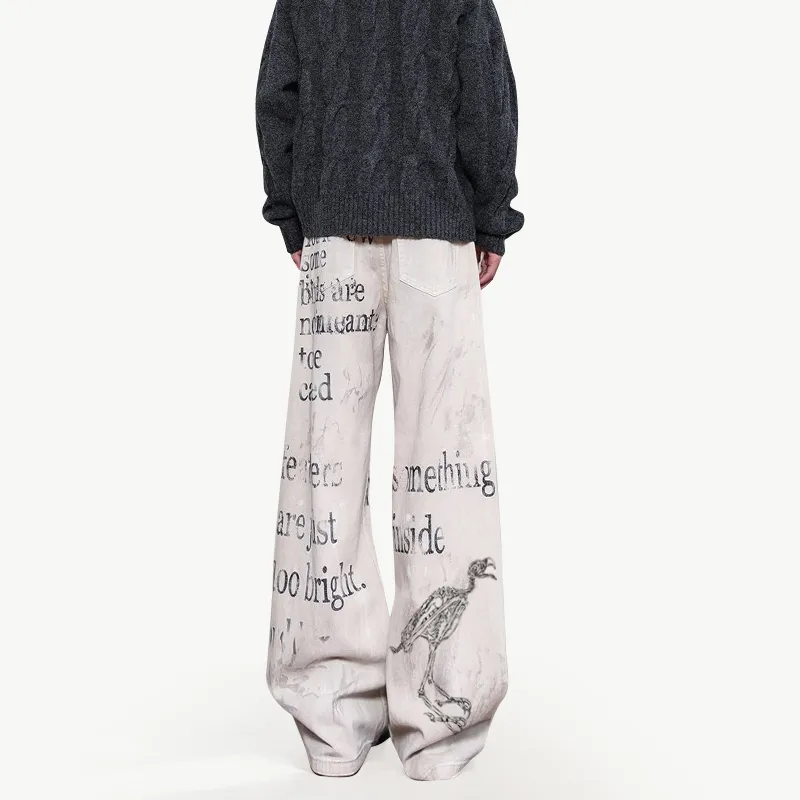 BENGEN Jeans Unisex White-0