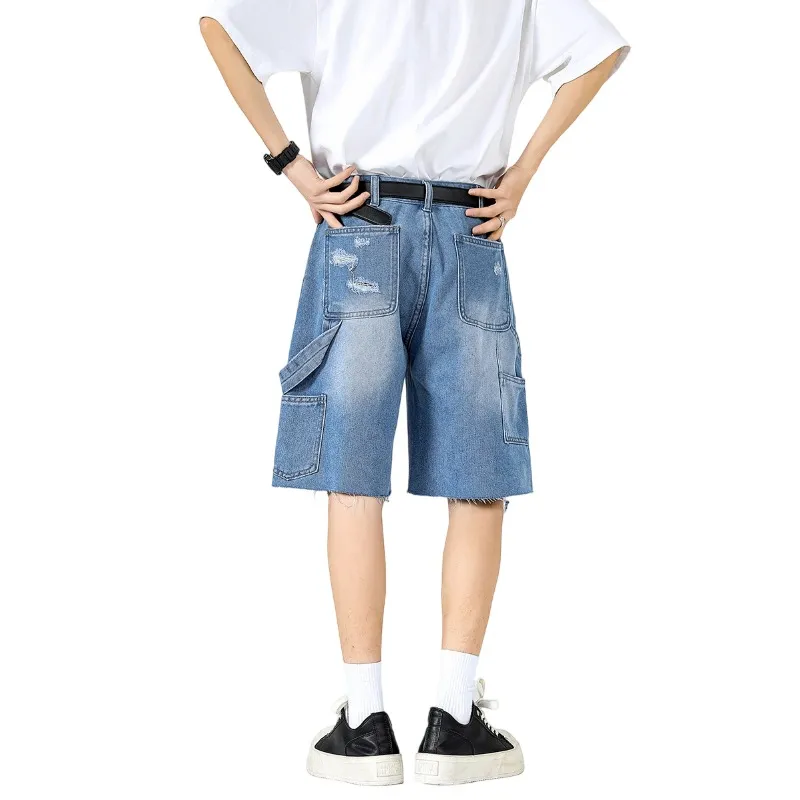 BENGEN Denim Shorts Unisex-1