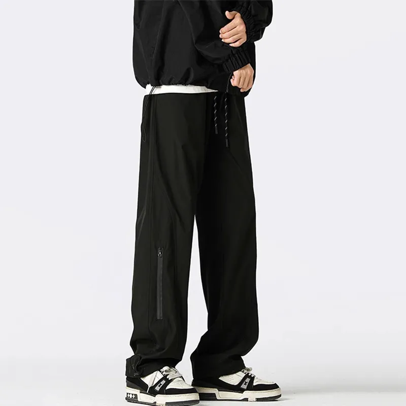 BENGEN Casual Pants Unisex Black-3