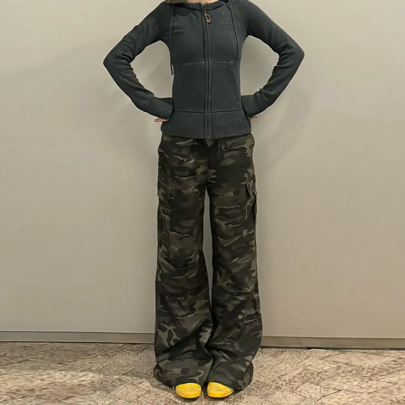 BENGEN Jeans Unisex Green Camouflage-2