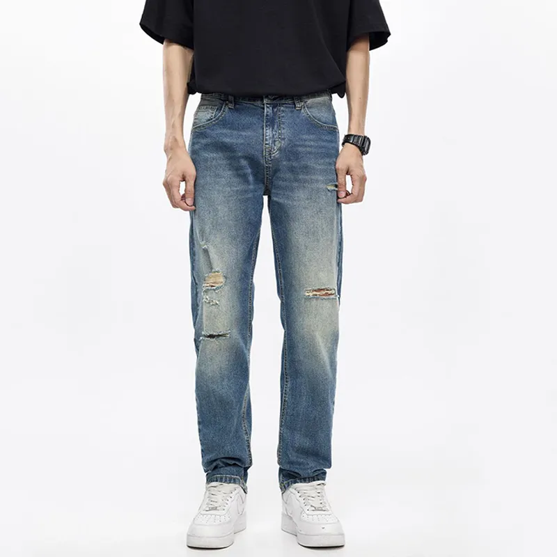 BENGEN Jeans Unisex Vintage Blue-1
