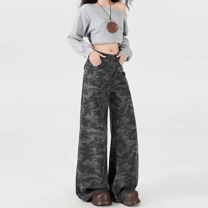 BENGEN Jeans Women's Camouflage-9