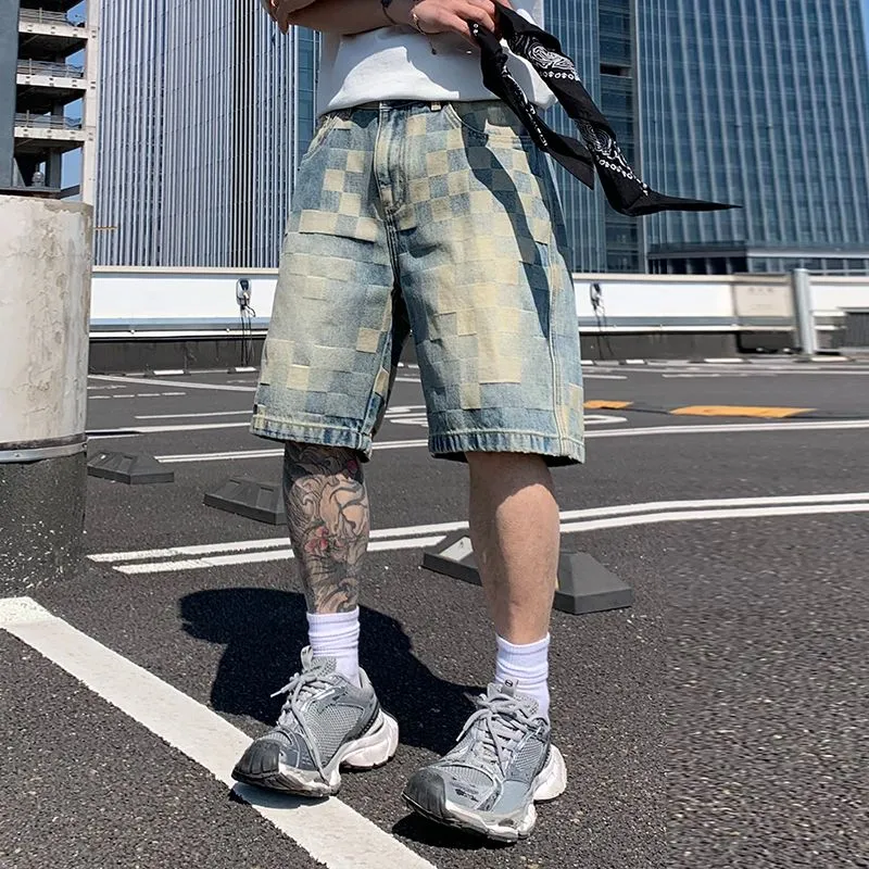 BENGEN Denim Shorts Unisex Blue-1