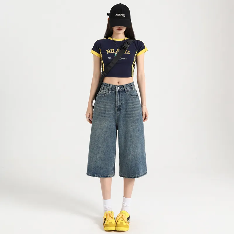 BENGEN Denim Shorts Women's-2