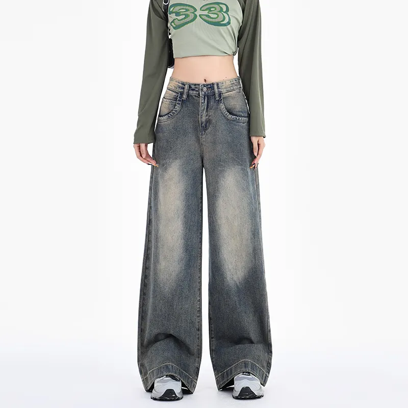 BENGEN Jeans Women's Vintage Blue-1