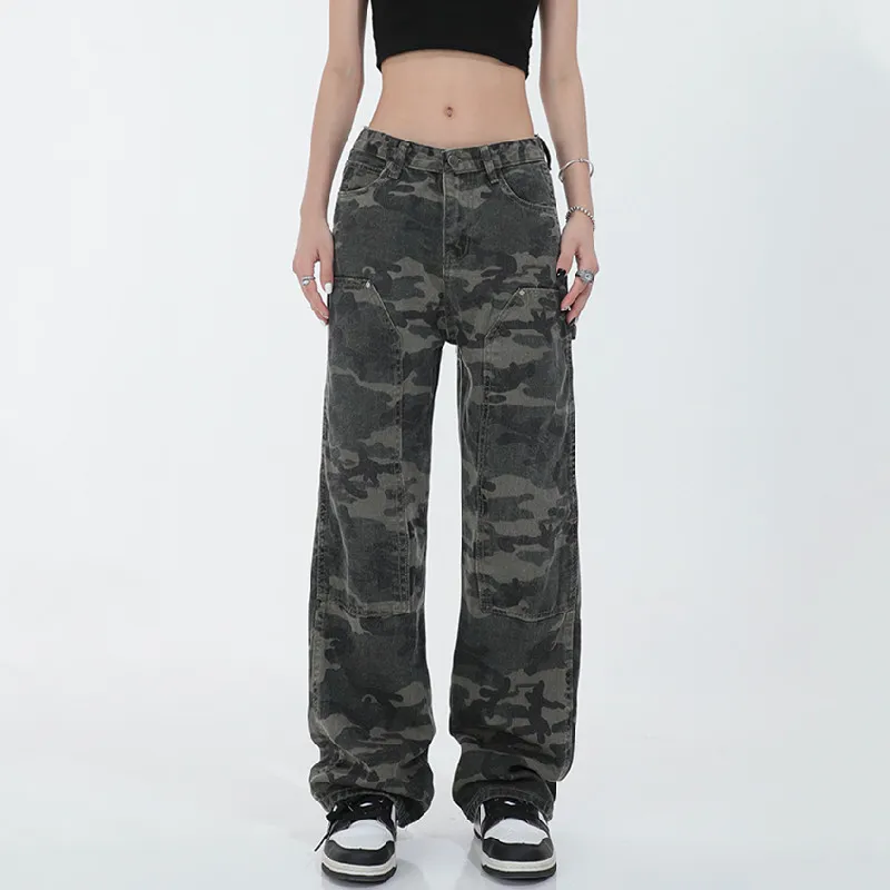 BENGEN Jeans Women's Camouflage-2